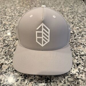 Gray Baseball Cap with White Logo